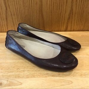 Michael Kors Burgundy Leather Flats, 9
